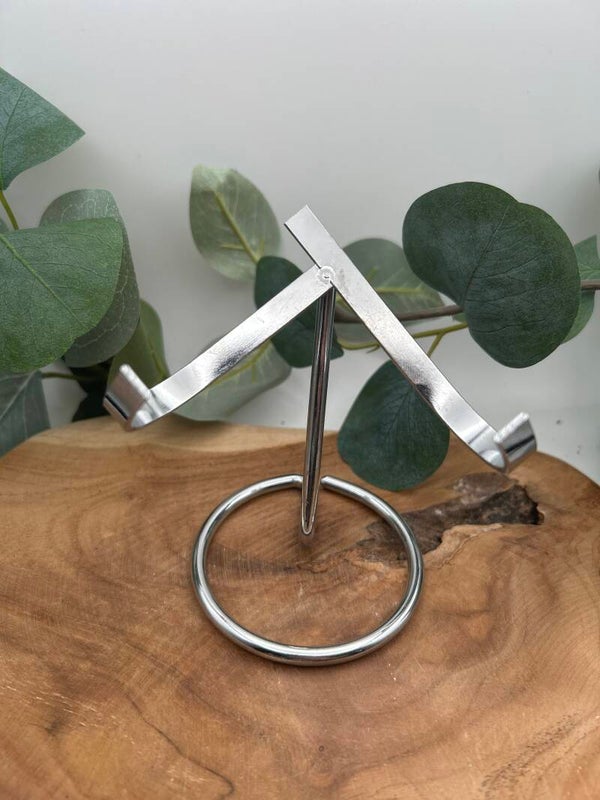 Metallhalterung Herz/Kristalle