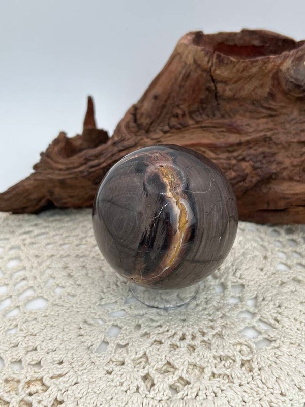 Versteinerte Holz Kugel