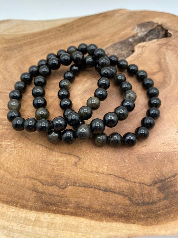 Gold Obsidian Armband