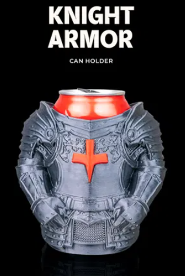 Knight armor can holder