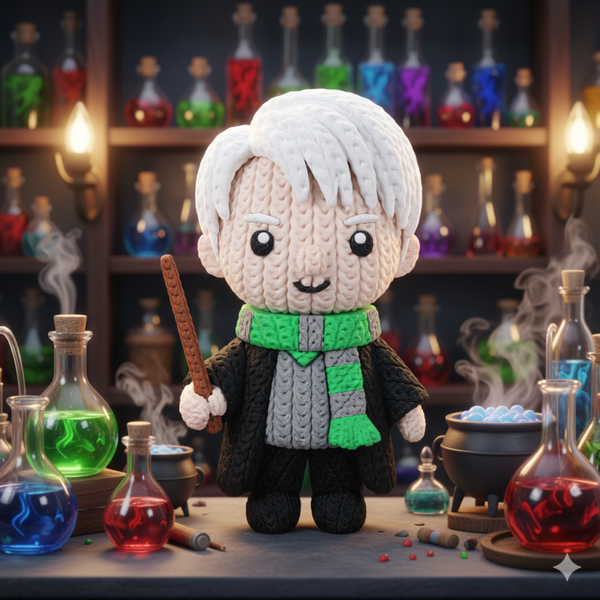 Knitted Harry potter figures