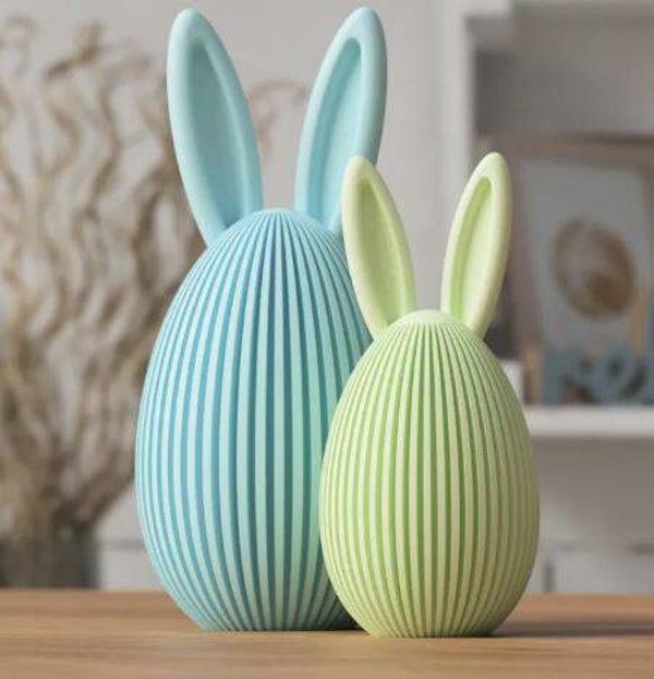 Easter egg ribbed