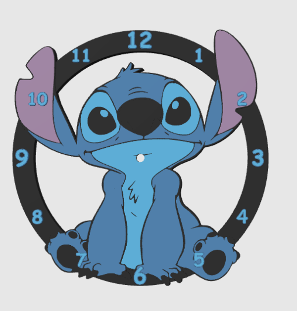 stitch klok 4 kleuren