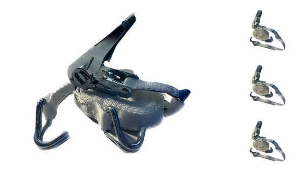 Spanngurte mit Haken - weiß 3er set