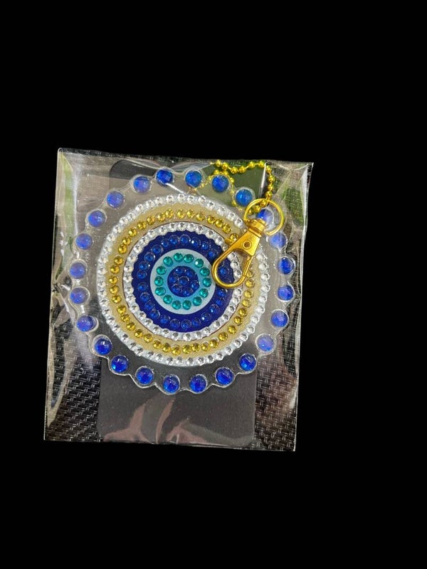 Hand Decorated Diamond Art Keychain & Bag Charm