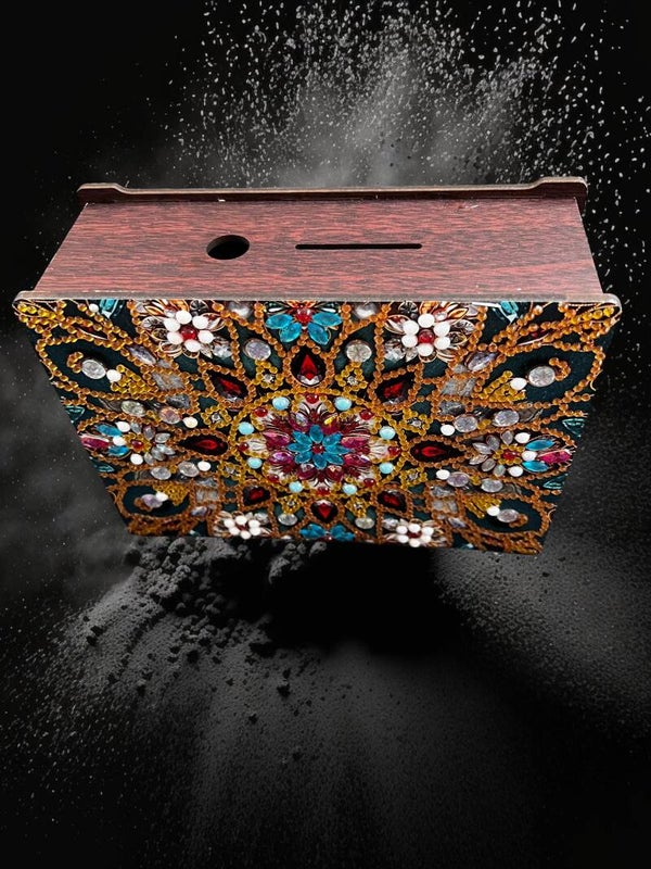 Mandala Diamond Art Money Box – Elegant Wooden Savings Bank