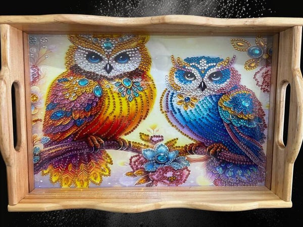 Majestic 3D Owl Diamond Art Serving Tray 30cm x 20cm