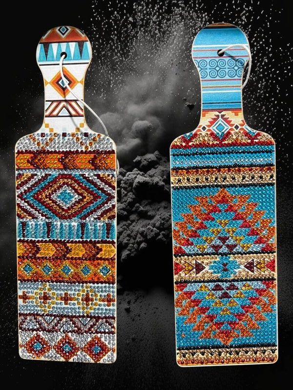 Southwest Tribal Aztec Diamond Art Serving Paddles / Wall Decor
