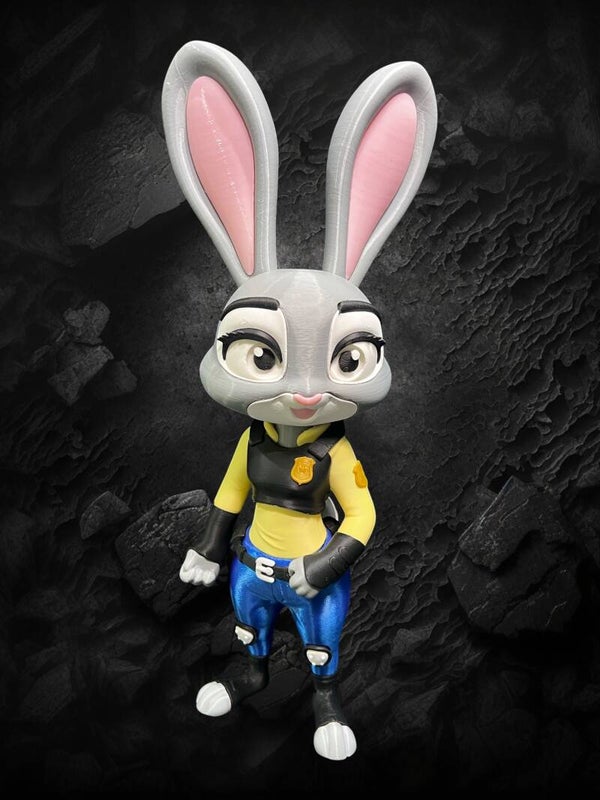 3D-Printed Zootopia Judy Hopps Officer Display Model (30cm)