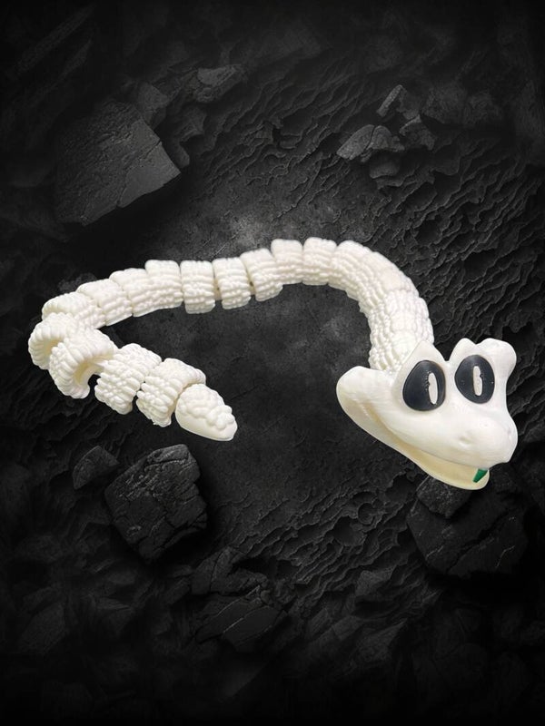 3D-Printed Articulated Rattlesnake Fidget Toy & Display Model