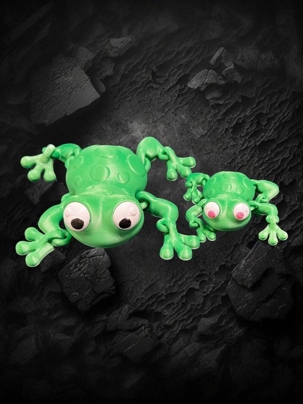 Articulated Parent & Baby Tree Frog Fidget Set