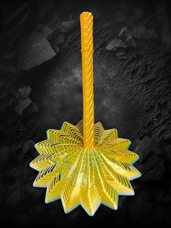 Mesmerizing & Tactile: Rainbow Kinetic Vortex Spin Wand Fidget Toy