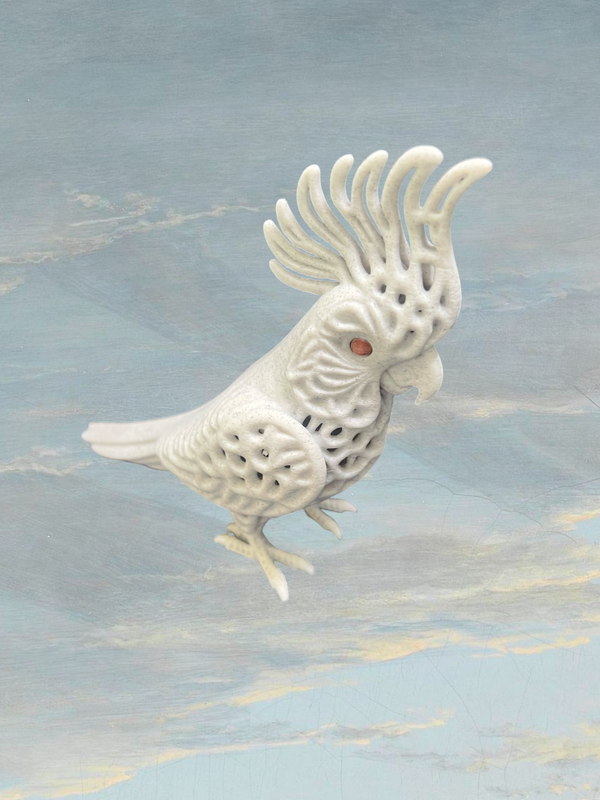 3D Printed Cute Cartoon Bird Collectible Figurine 12cm tall - Articulated