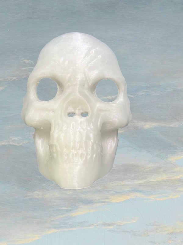 3D Printed Glow-in-the-Dark Kids Skull Halloween Mask