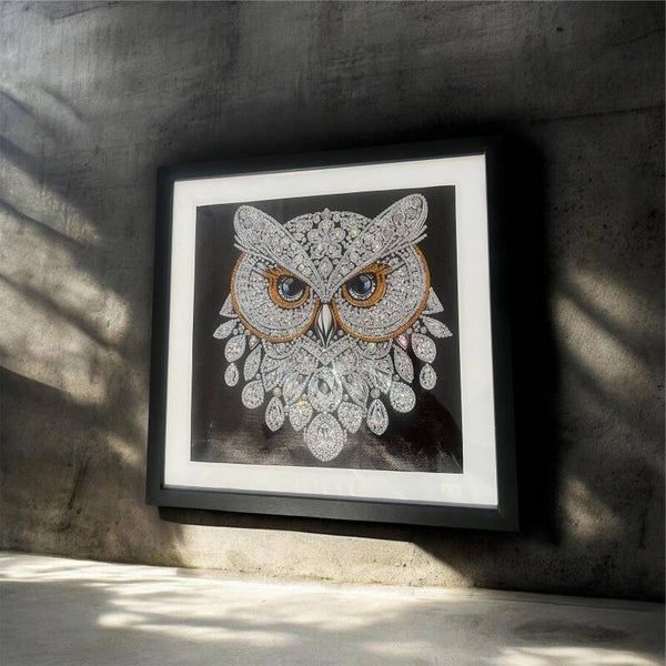 30cm x 30cm Framed Owl