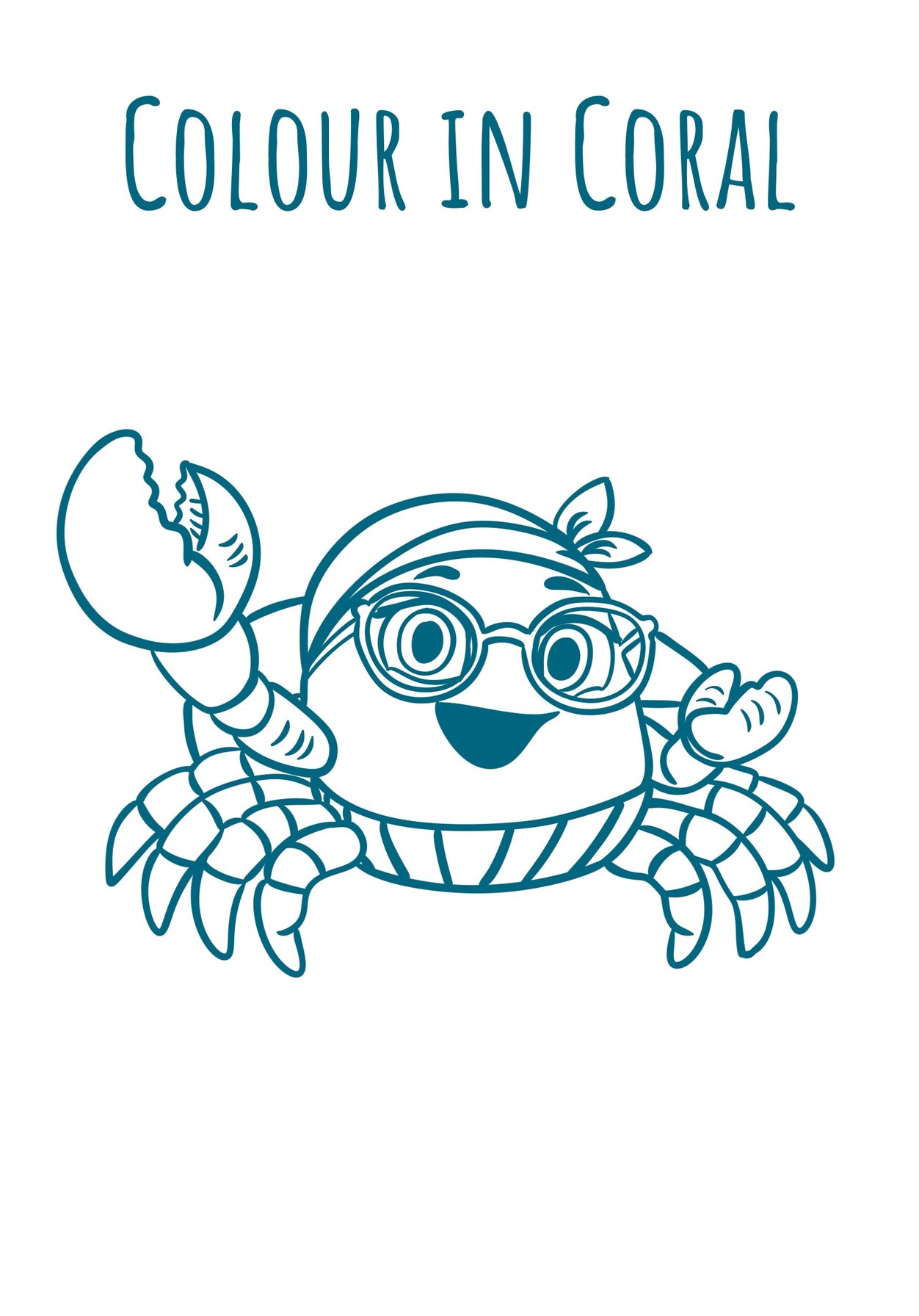 Coral colouring sheet