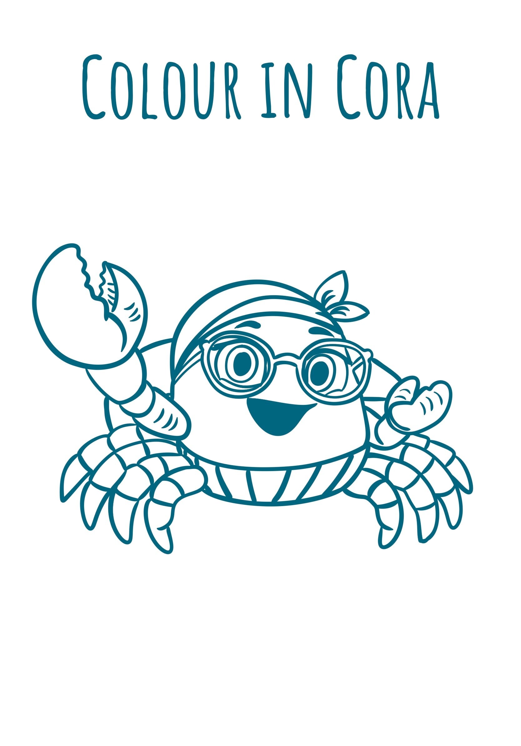 Coral colouring sheet