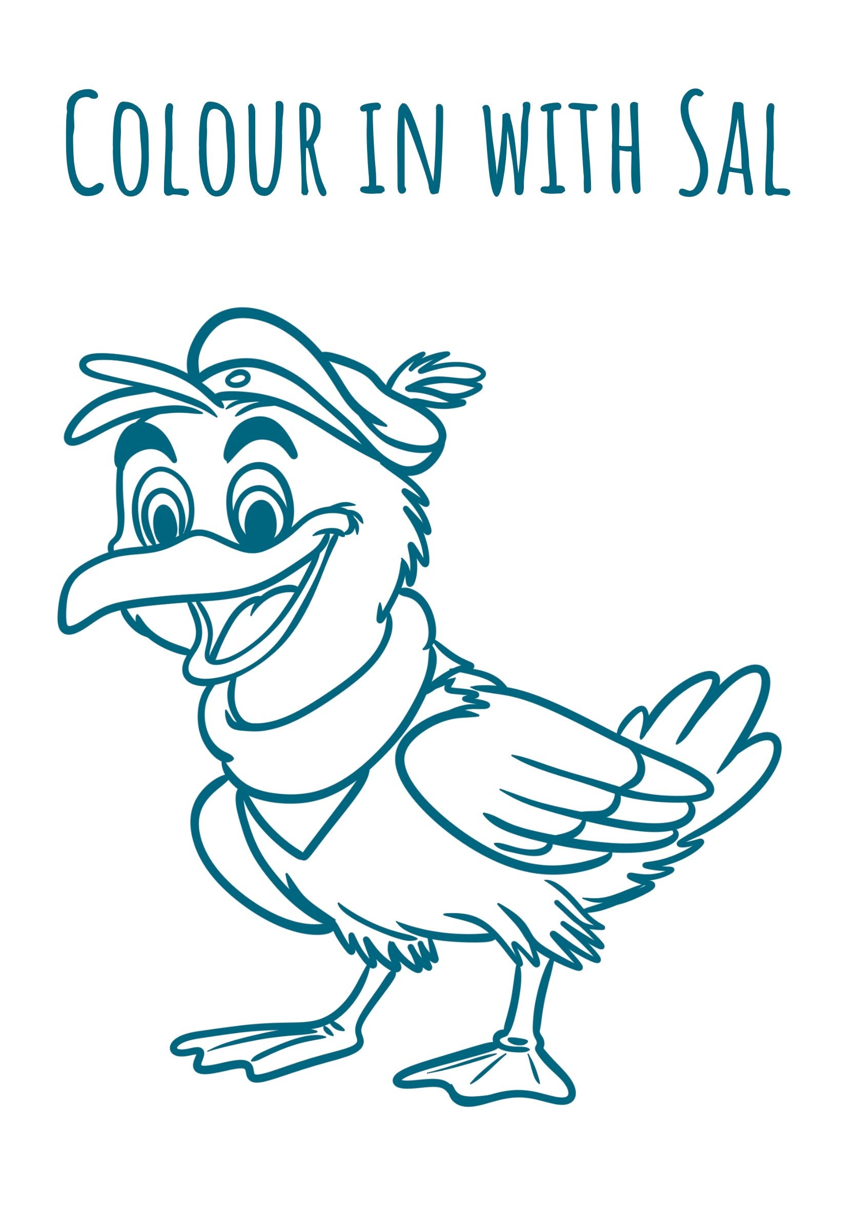 Shelly colouring sheet