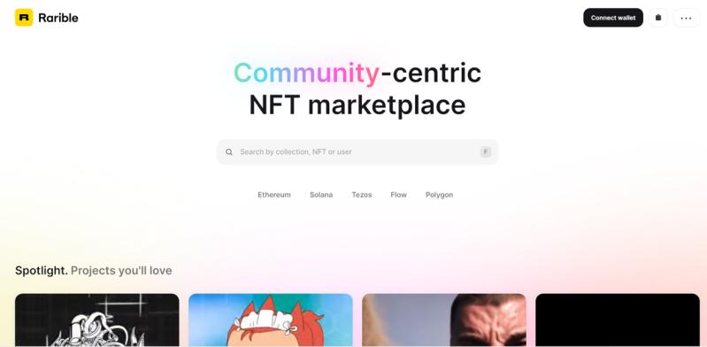 Rarible est une plateforme NFT de premier plan, dédiée à l’art numérique tokenisé. La marketplace héberge plusieurs catégories de NFT. Rarible est une plateforme communautaire qui attribue des jetons RARI aux utilisateurs actifs. Rarible permet de créer d