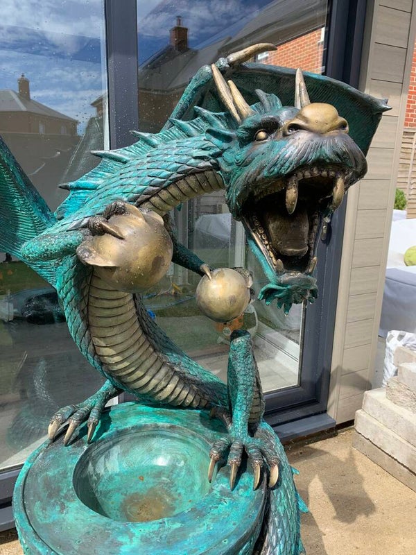 Bronze Dragon Water Fountain