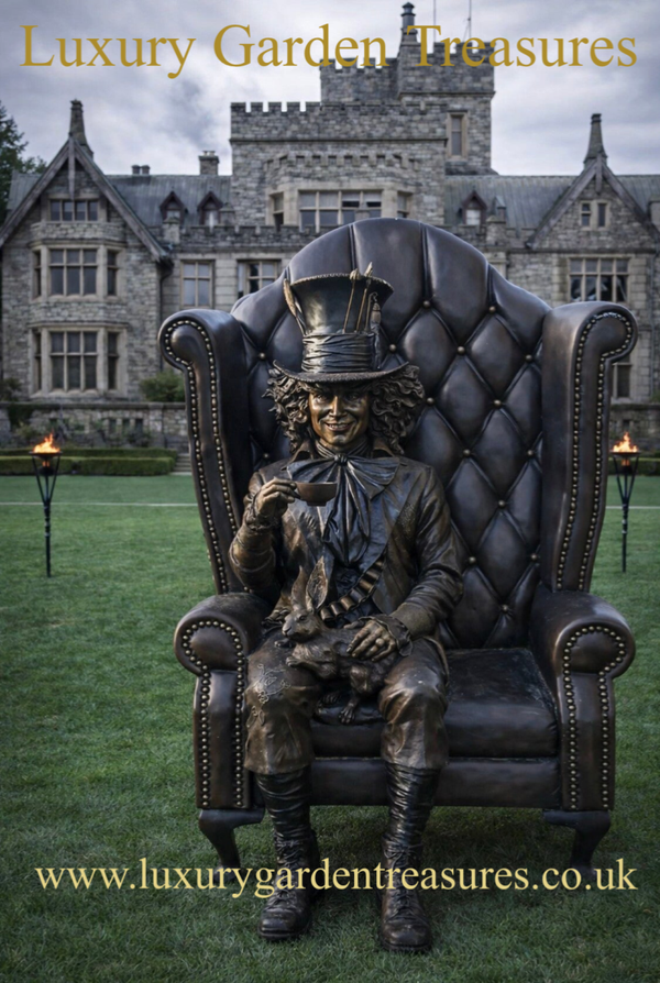 Bronze Mad Hatter Sculpture