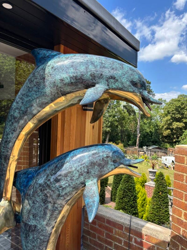 Bronze Dolphins special patina   (Water fountain)