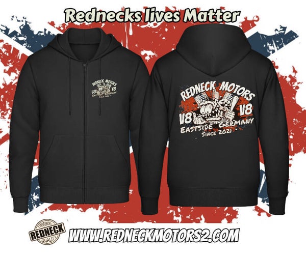 Sweatjacke schwarz- Redneck-Motors