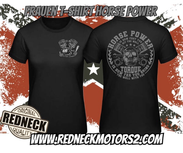 Frauen  Shirt- Horse Power
