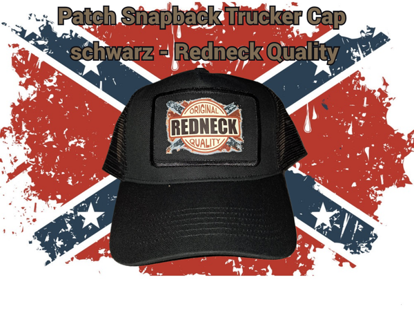 Patch Snapback Trucker Cap schwarz - Redneck Quality