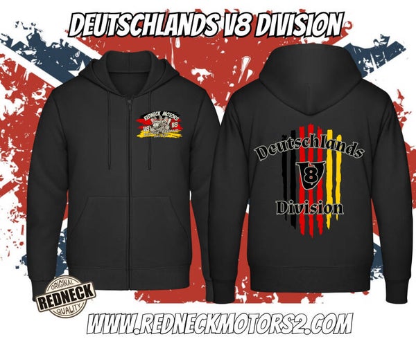 Sweatjacke schwarz- Deutschlands V8 Division