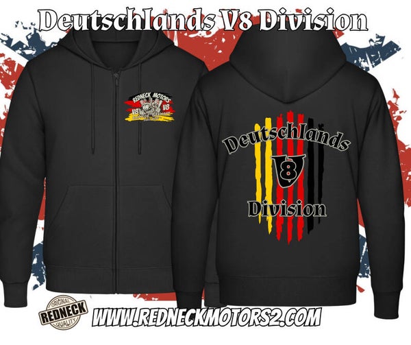 Sweatjacke schwarz- Deutschland V8 Division