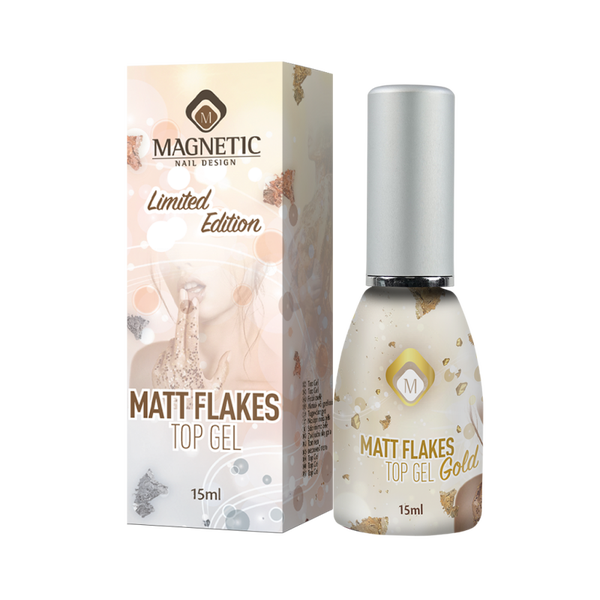 Matte Flakes Top Gel Gold 104023