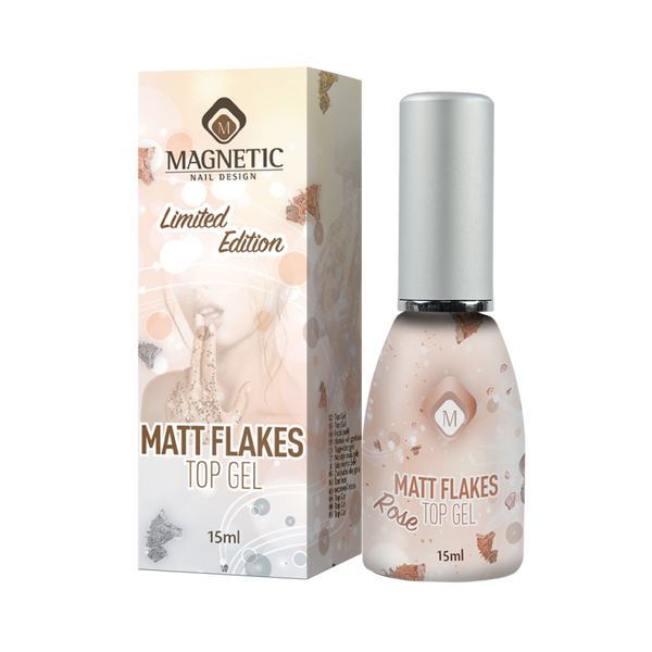 Matte Flakes Top Gel Rose 104024