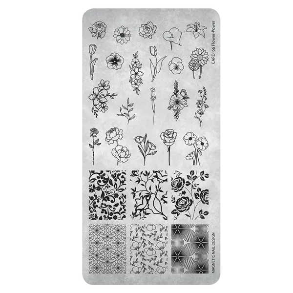 Stampingplate 66 Flower - Power