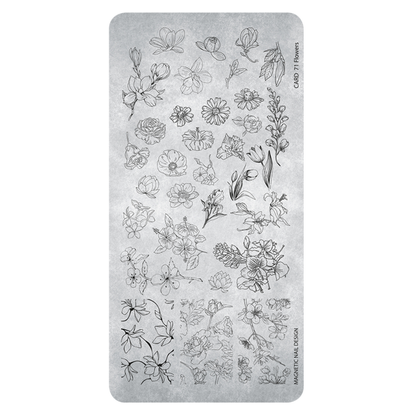 Stampingplate 71 Flowers 118674