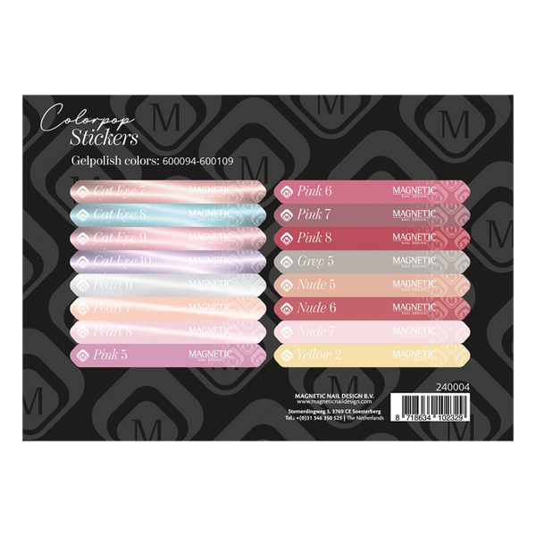 Colorpop Stickervel Gelpolish 600094 t/m 600109 240004
