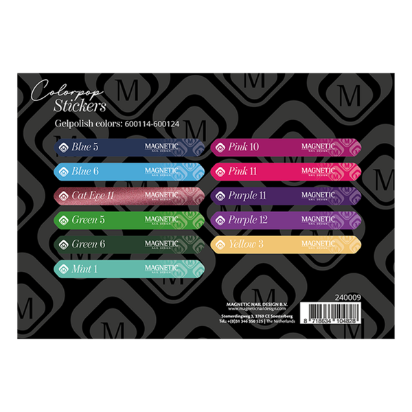 Colorpop Stickervel Gelpolish 600114 t/m 600124 240009