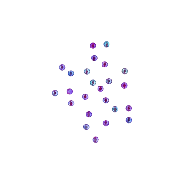 Rhinestones Neon Purple 24 pcs S 118905