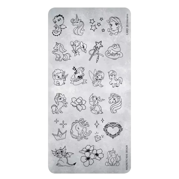 Stamping Plate 26 Unicorns 118628