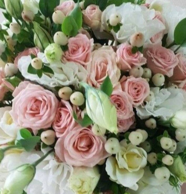 Boeket Roze Wit
