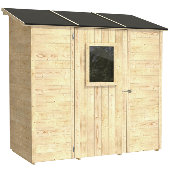 Alce Vaniglia 207x102 - Caseta de jardín de madera - Con ventana frontal - 207x102x222 cm