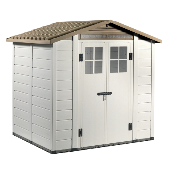 Garofalo Tuscany Evo 200 - Caseta de jardín - Con ventanas y puerta de doble hoja - 202.5x162.5x216 cm