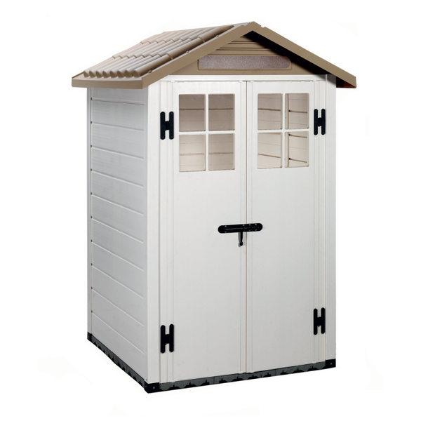 Garofalo Tuscany Evo 120 - Caseta de jardín - Con ventanas y puerta de doble hoja - 122.5x122.5x214 cm