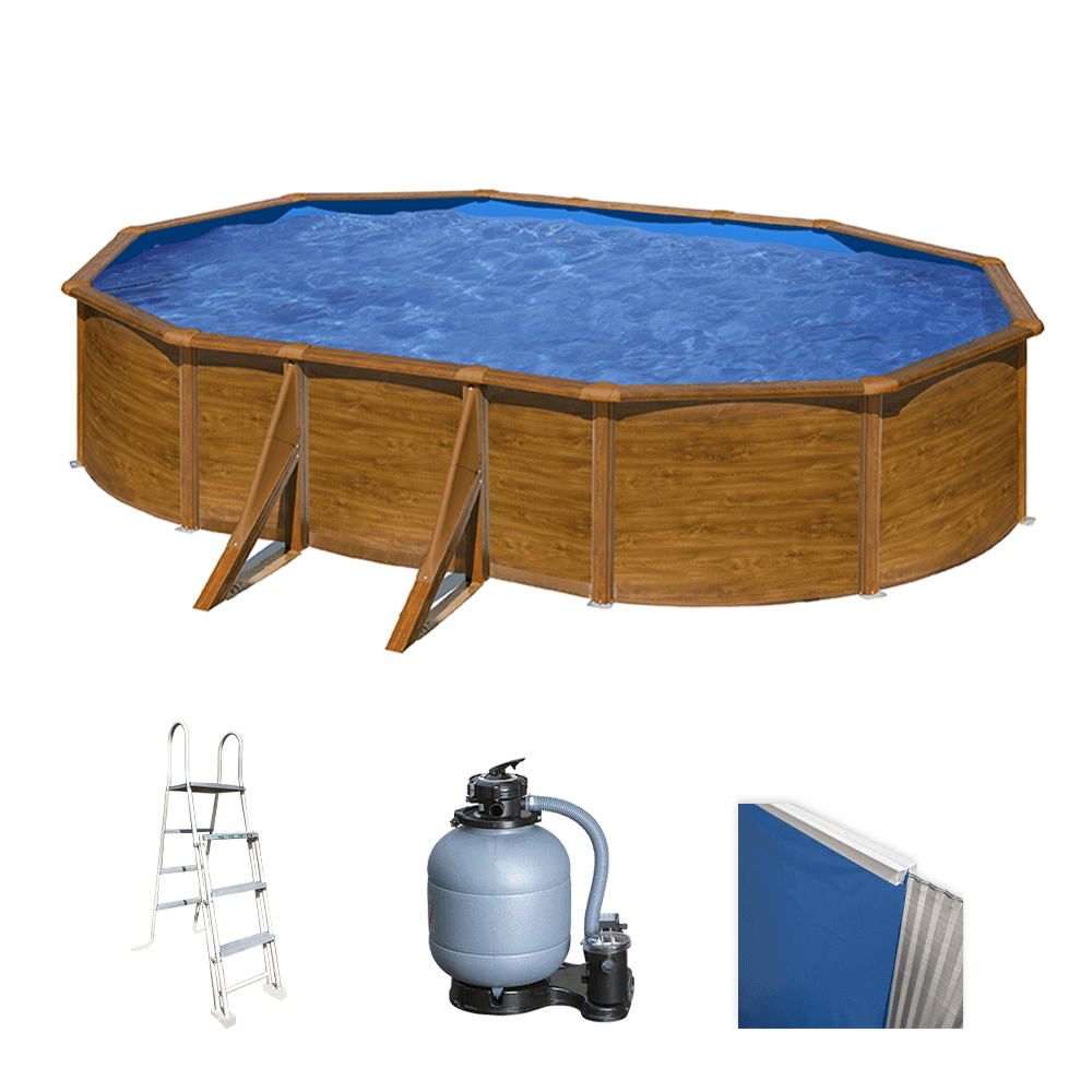 Gre Pacific Ovalada 610x375x120cm - Piscina desmontable de acero
