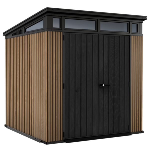 Keter Signature Venetian 7x7 - Caseta de jardín - Con puerta de doble hoja - 214x218x226 cm