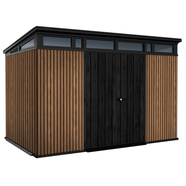 Keter Signature Venetian 11x7 - Caseta de jardín - Con puerta de doble hoja - 340x218x226 cm