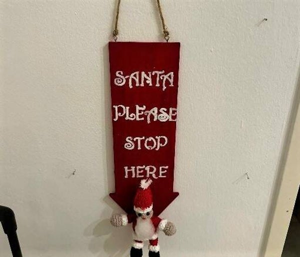 Schild Santa