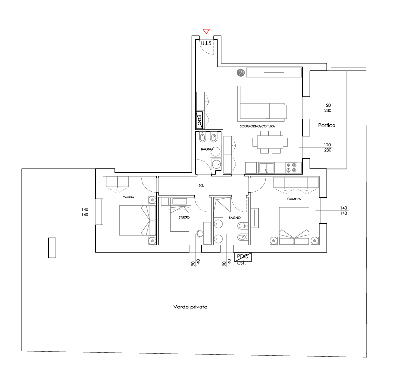 APPARTAMENTO 5, QUADRILOCALE - 107 mq