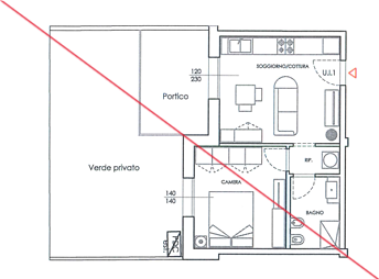 APPARTAMENTO 1, BILOCALE MQ 53