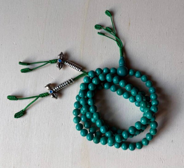 Türkise Mala – Harmonie, Schutz & innere Ruhe mit Zähler und Tasche